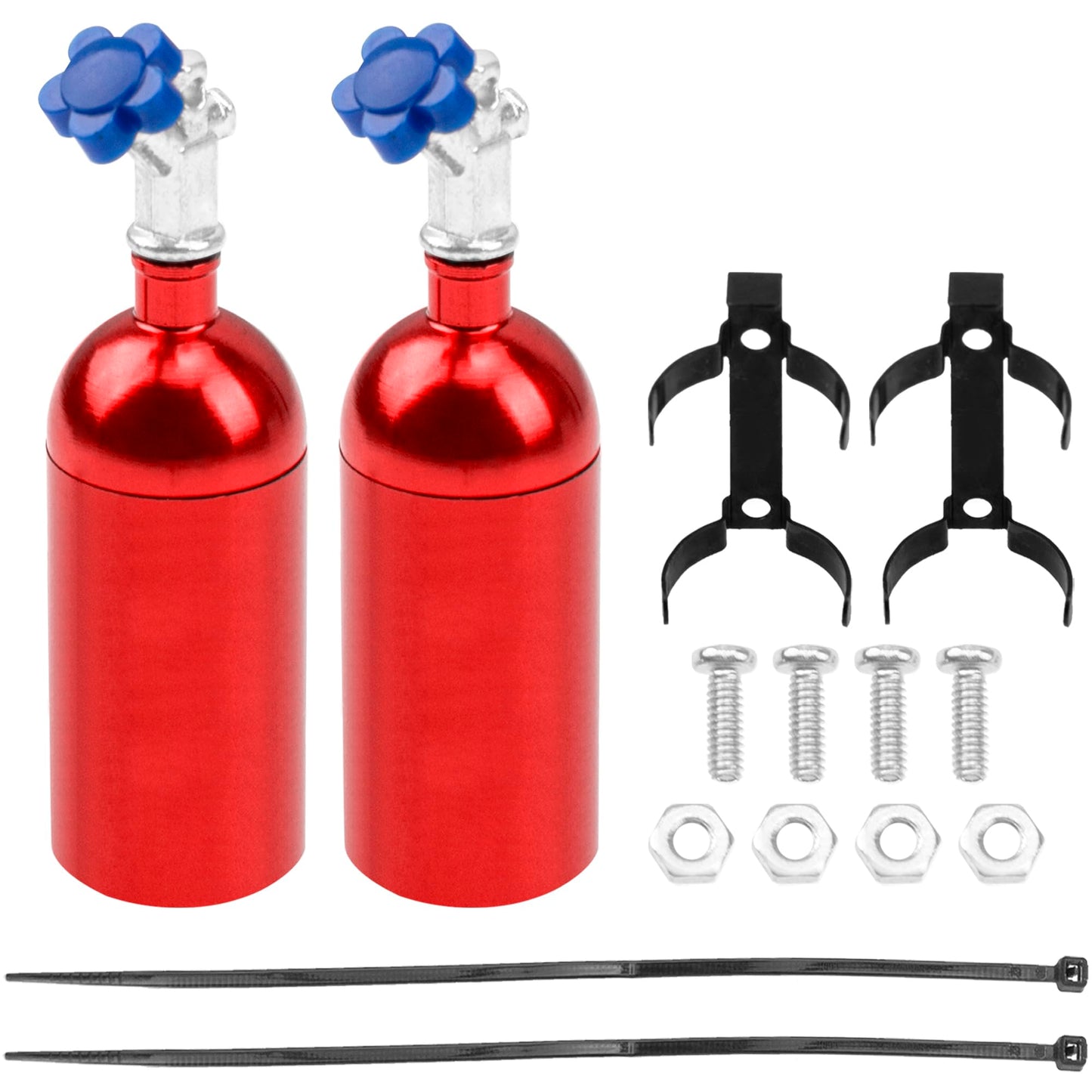2Pack Vgoohobby Simulation Nitrogen Bottle Decoration Part Accessory Compatible with Traxxas TRX4 Axial SCX10 RC4WD Tamiya CC01 D90 90046 1/10 RC Crawler (Bue)