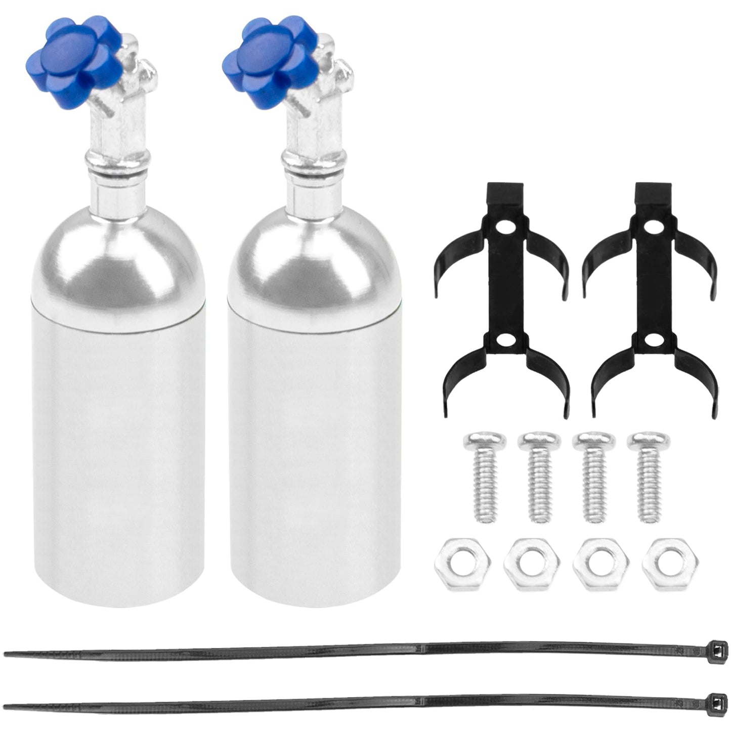 2Pack Vgoohobby Simulation Nitrogen Bottle Decoration Part Accessory Compatible with Traxxas TRX4 Axial SCX10 RC4WD Tamiya CC01 D90 90046 1/10 RC Crawler (Bue)