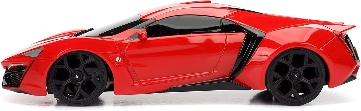 Fast & Furious 7.5" Lykan Hypersport Remote Control Car RC with 2.4GHz, Toys for Kids and Adults