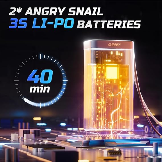 Fast Brushless RC Car — 4x4, 50+ MPH, Waterproof Off-Road Truggy w/ 2×3S LiPo Batteries for Adults & Boys, All-Terrain: Snow, Sand, Mud
