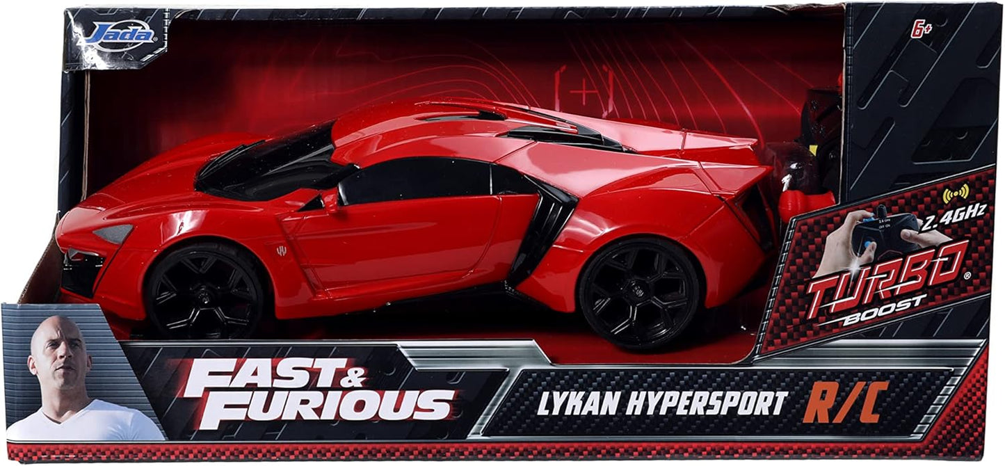 Fast & Furious 7.5" Lykan Hypersport Remote Control Car RC with 2.4GHz, Toys for Kids and Adults