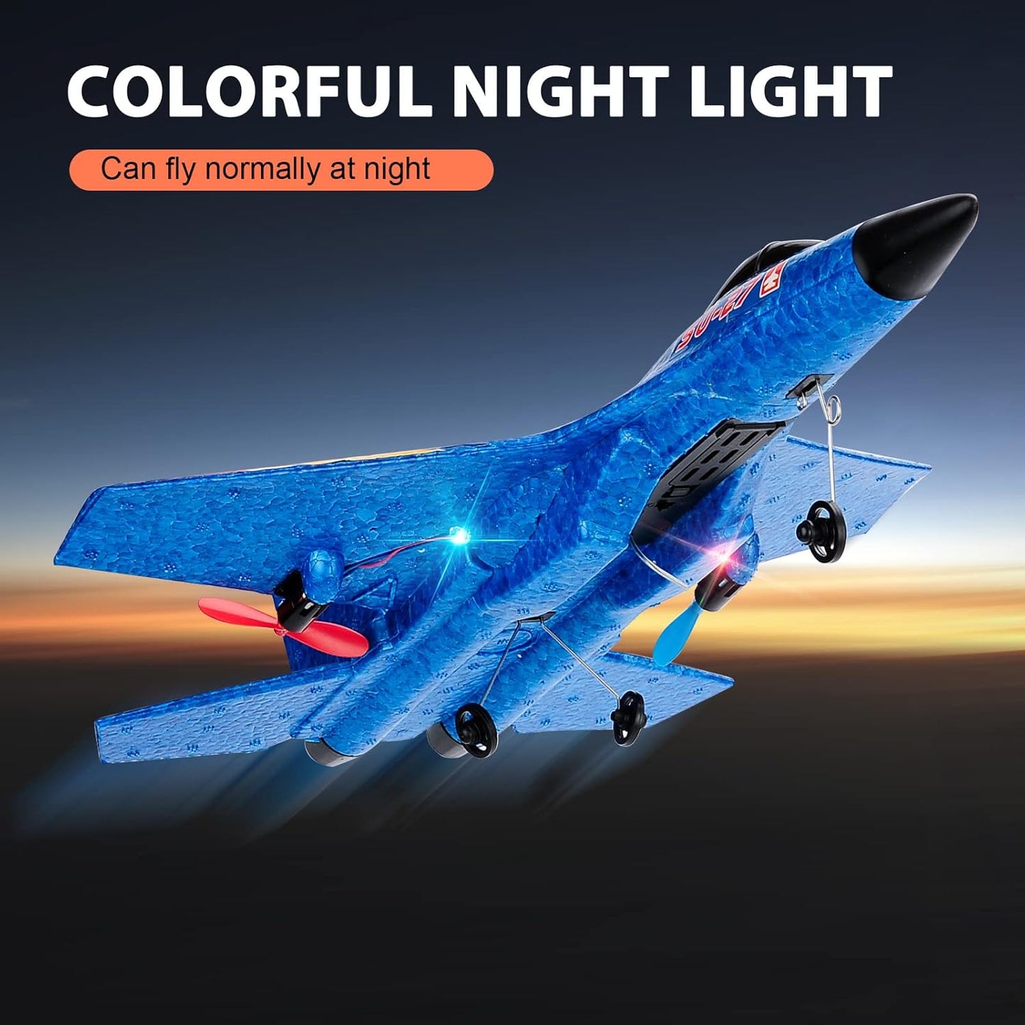 RC Plane Remote Control Glider Airplanes 2.4 GHZ 2 Channels, Easy to Fly RC Fighter, Remote Control Aircraft with Automatic Balance Gyro for Adult Kids Beginner