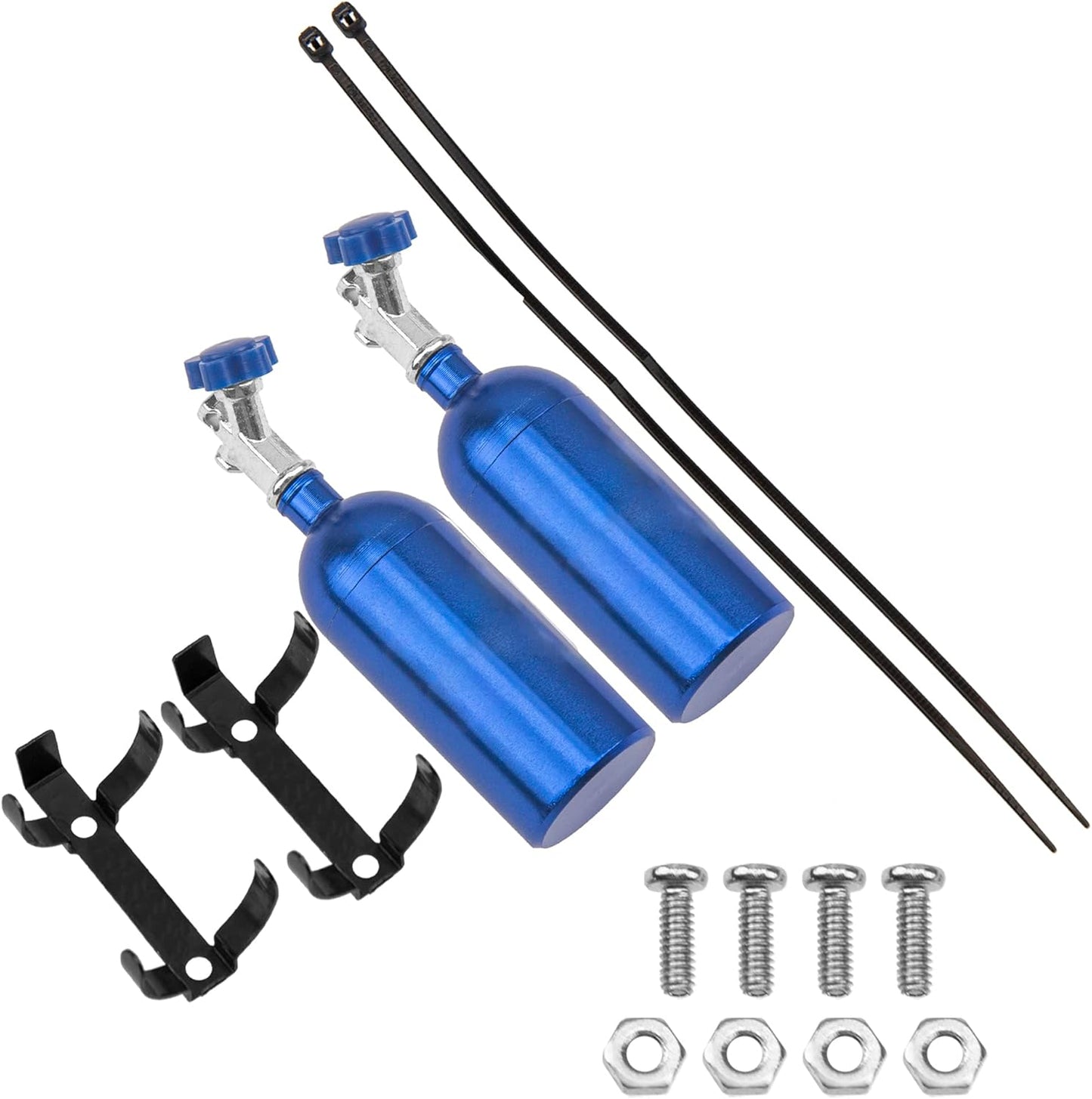 2Pack Vgoohobby Simulation Nitrogen Bottle Decoration Part Accessory Compatible with Traxxas TRX4 Axial SCX10 RC4WD Tamiya CC01 D90 90046 1/10 RC Crawler (Bue)