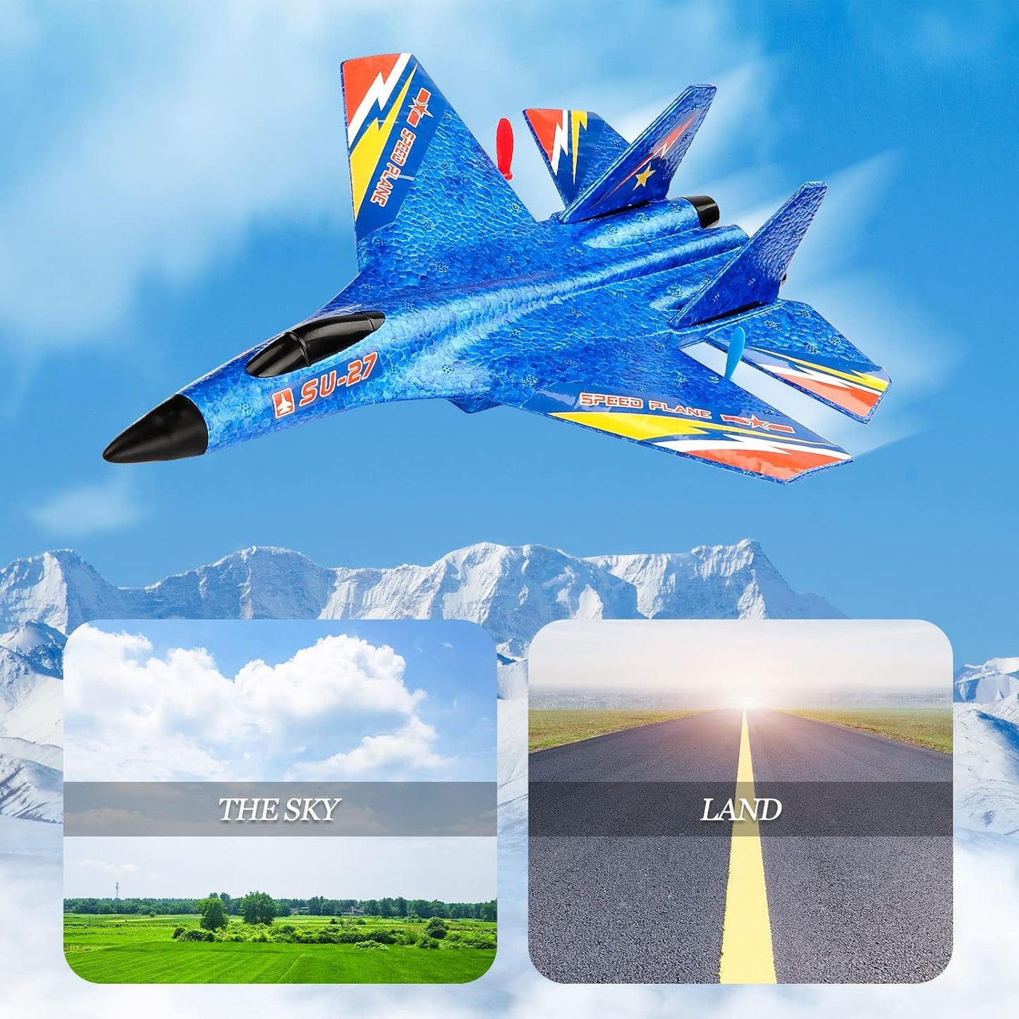 RC Plane Remote Control Glider Airplanes 2.4 GHZ 2 Channels, Easy to Fly RC Fighter, Remote Control Aircraft with Automatic Balance Gyro for Adult Kids Beginner
