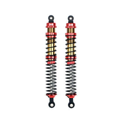 LCX Racing 1/10th RC Crawler Car 146mm 2PCS Metal Suspension Rear Shock Absorber Damper for RC Rock RC Crawler RC Truck Car Axial RBX10 Ryft AXI03005 AXI03009, Upgrades Parts Accessories (Red, 146mm)