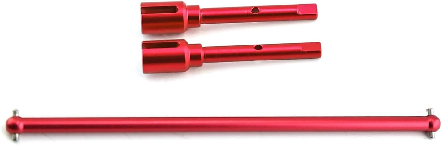 RC TT-02 Full Set Upgrade Kit Aluminum Drive Shaft Swing Arm Steering Cup CVD Bumper Motor Base Suspension Arms For Tamiya TT02 Upgrade Part 1/10 On Road Touring Rally Racing Car (Red 21PCS)