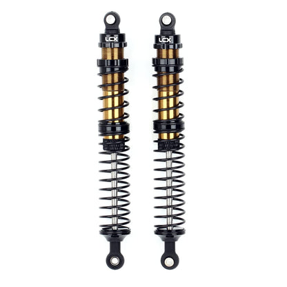 LCX Racing 1/10th RC Crawler Car 146mm 2PCS Metal Suspension Rear Shock Absorber Damper for RC Rock RC Crawler RC Truck Car Axial RBX10 Ryft AXI03005 AXI03009, Upgrades Parts Accessories (Red, 146mm)