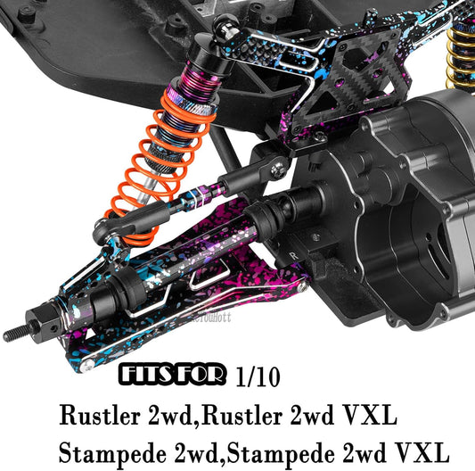 RC Upgrades Part Suspension Arm,Shock Absorber,Drive Shaft,Shock Tower,Caster Block,Steering Blocks,Stub Axle Carriers,Links,Bulkhead for 1/10 Rustler 2WD (VXL),Stampede 2WD (VXL),Colorful