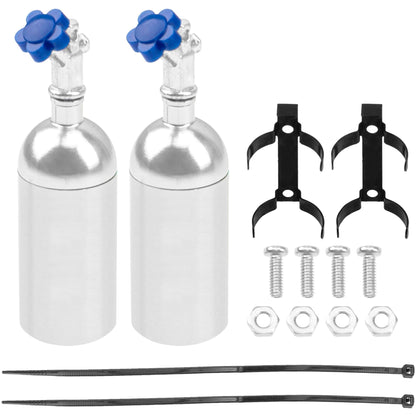 2Pack Vgoohobby Simulation Nitrogen Bottle Decoration Part Accessory Compatible with Traxxas TRX4 Axial SCX10 RC4WD Tamiya CC01 D90 90046 1/10 RC Crawler (Bue)