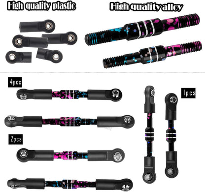 RC Upgrades Part Suspension Arm,Shock Absorber,Drive Shaft,Shock Tower,Caster Block,Steering Blocks,Stub Axle Carriers,Links,Bulkhead for 1/10 Rustler 2WD (VXL),Stampede 2WD (VXL),Colorful