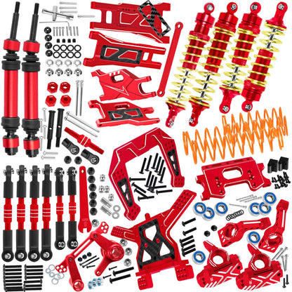 RC Upgrades Part Suspension Arm,Shock Absorber,Drive Shaft,Shock Tower,Caster Block,Steering Blocks,Stub Axle Carriers,Links,Bulkhead for 1/10 Rustler 2WD (VXL),Stampede 2WD (VXL),Colorful